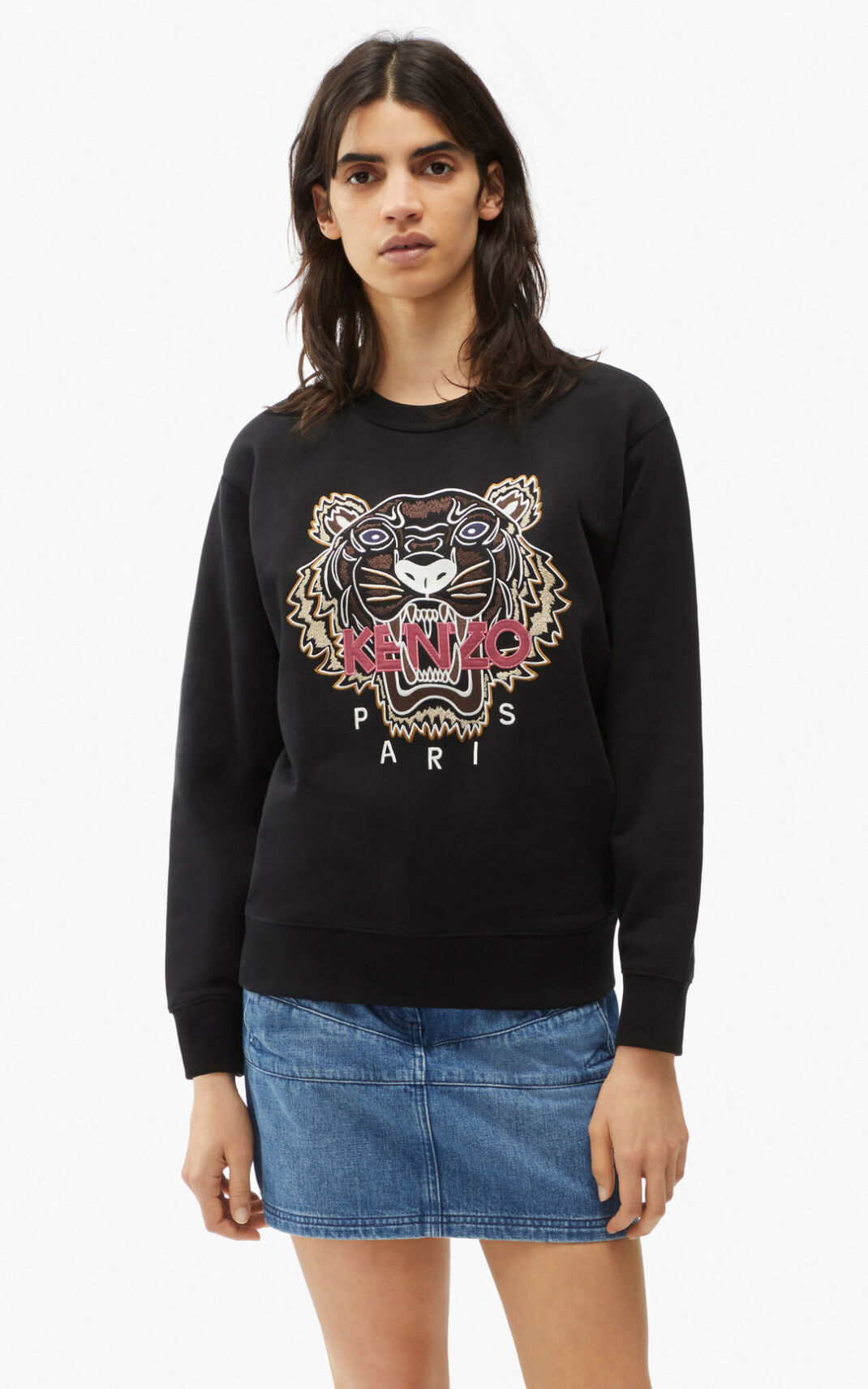 Kenzo Tiger Sweatshirt Dame - Sort DK-051781